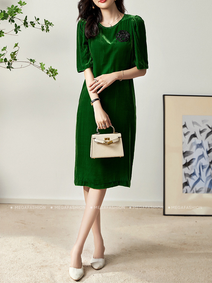 Áo Sơ Mi Nhung Gân Nam Nữ màu xanh rêu form rộng Thêu chữ SIMPLE THINGS (  hàng đặt may) | Shopee Việt Nam
