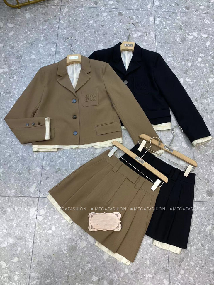 Mua Set Áo Blazer Vest Và Chân Váy Chữ A Có Quần Trong Chun Sau Cực Xinh -  S.014 | Tiki