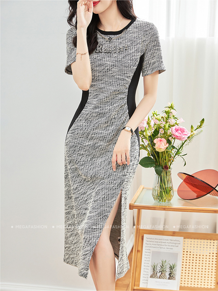 Đầm thun lưới in hoa 3D họa tiết thêu chìm Ladyshop thời trang trung niên  cao cấp TK927 - Đầm, váy nữ | ThờiTrangNữ.vn